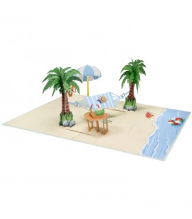 Hammock and Palm Tree Pop Up Card