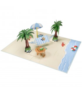 Hammock and Palm Tree Pop Up Card