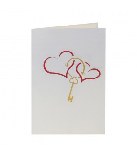 Love lock pop up card cover