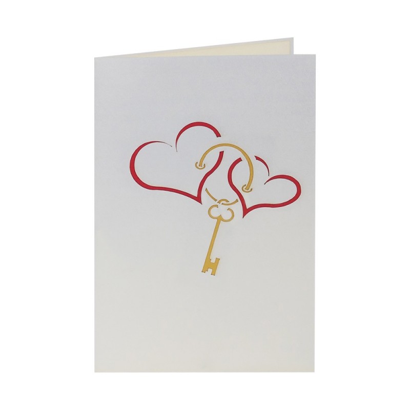 Love lock pop up card cover