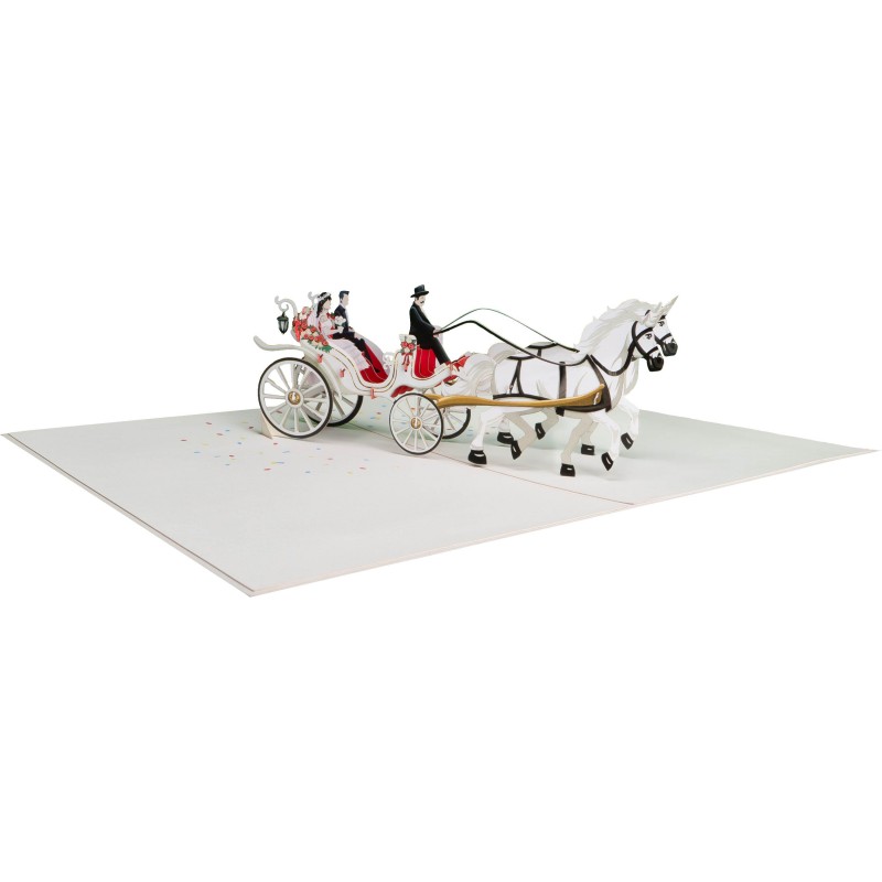 Wedding carriage pop up card