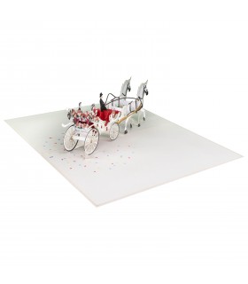 Wedding carriage pop up card