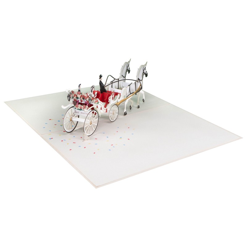 Wedding carriage pop up card