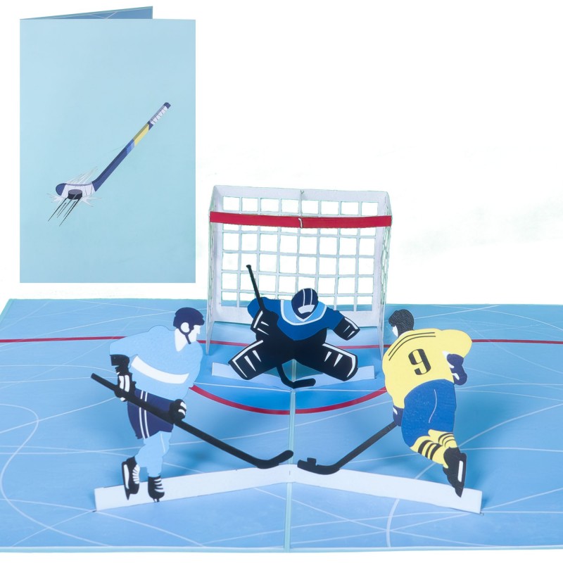 Ice hockey pop up card