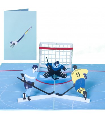 Ice hockey pop up card