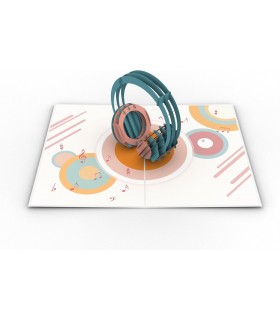Headphones pop up card