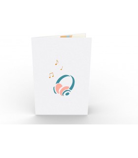 Headphones pop up card