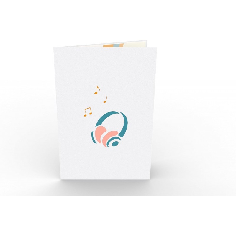 Headphones pop up card