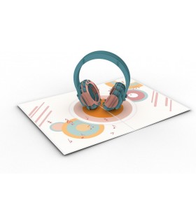 Headphones pop up card