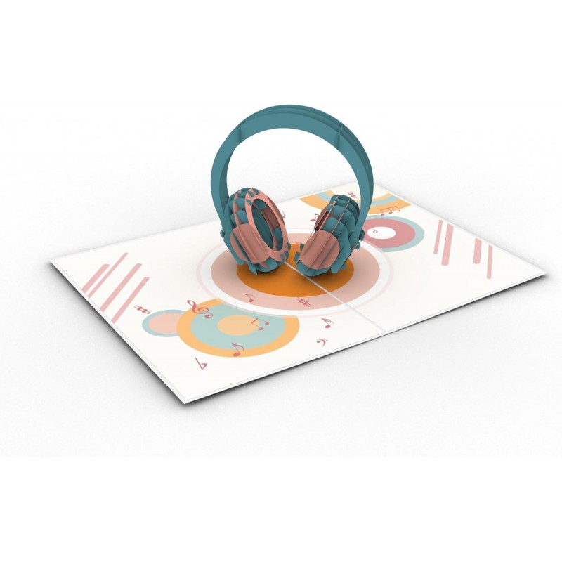 Headphones pop up card