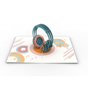 Headphones pop up card