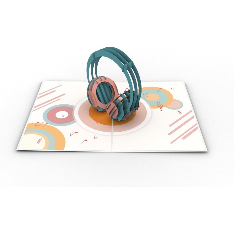 Headphones pop up card
