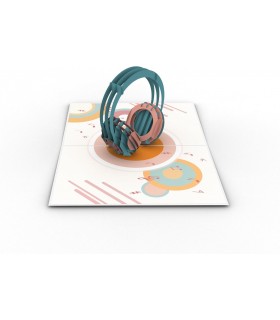 Headphones pop up card