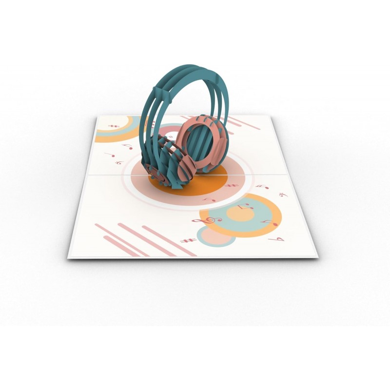 Headphones pop up card