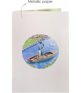 Couple and Boat Pop Up Card