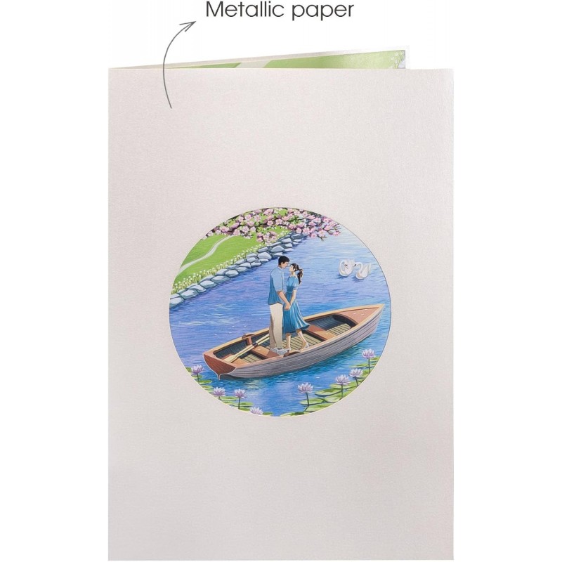 Couple and Boat Pop Up Card