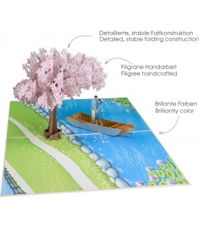 Couple and Boat Pop Up Card