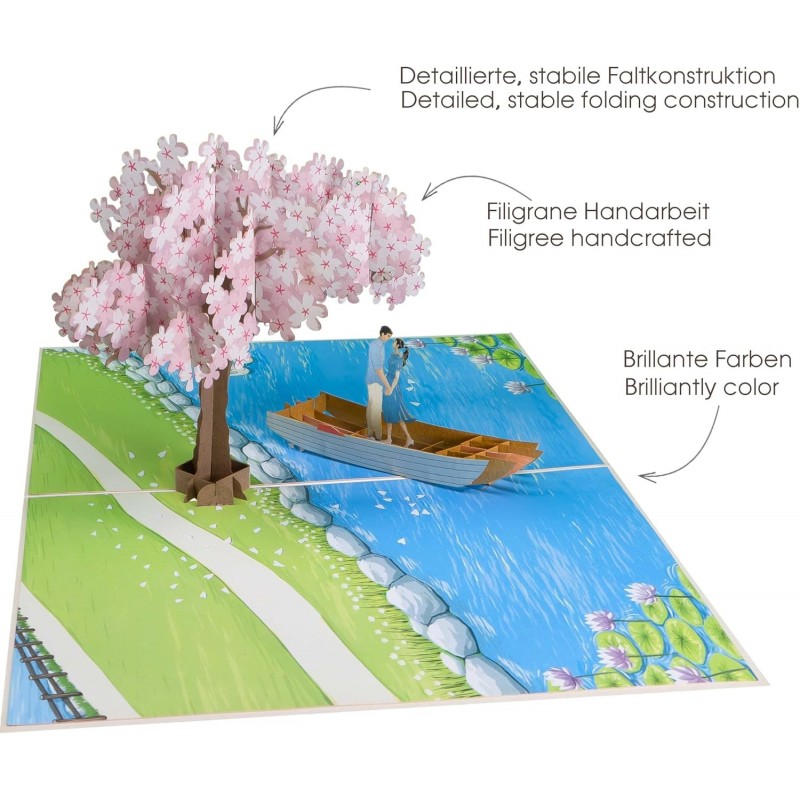 Couple and Boat Pop Up Card