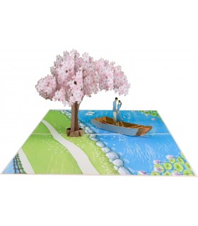 Couple and Boat Pop Up Card