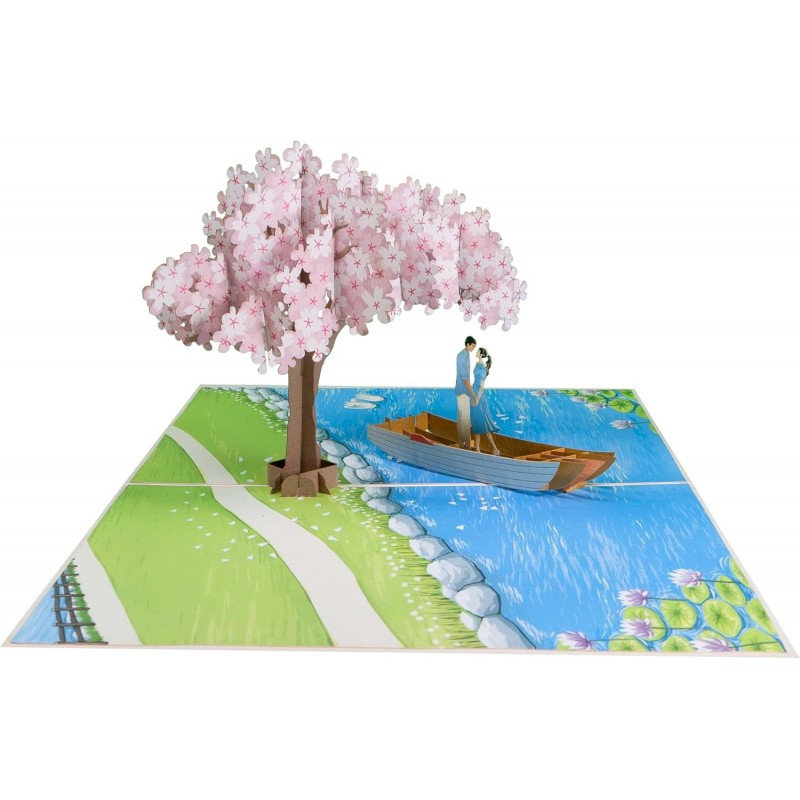 Couple and Boat Pop Up Card