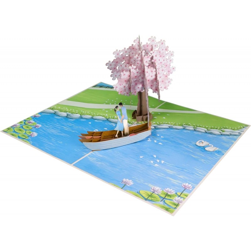 Couple and Boat Pop Up Card