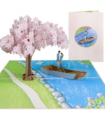 Couple and Boat Pop Up Card