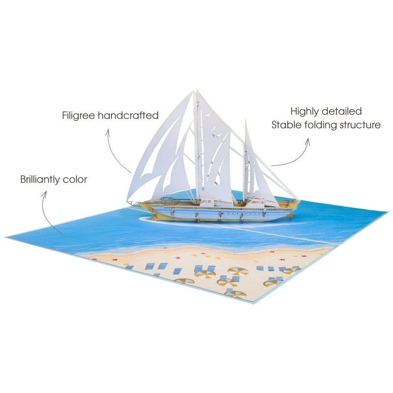 Segelschiff Pop Up Karte