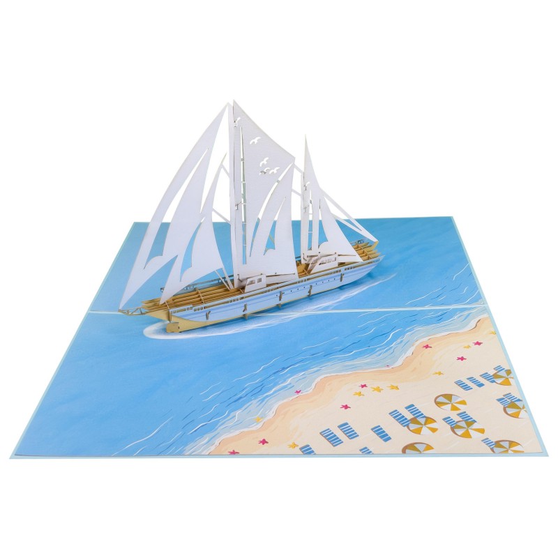 Segelschiff Pop Up Karte