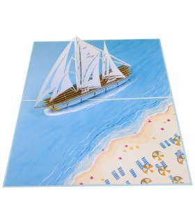 Segelschiff Pop Up Karte