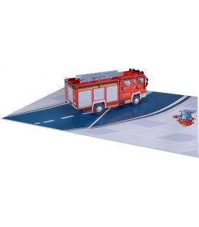 Fire engine pop up card