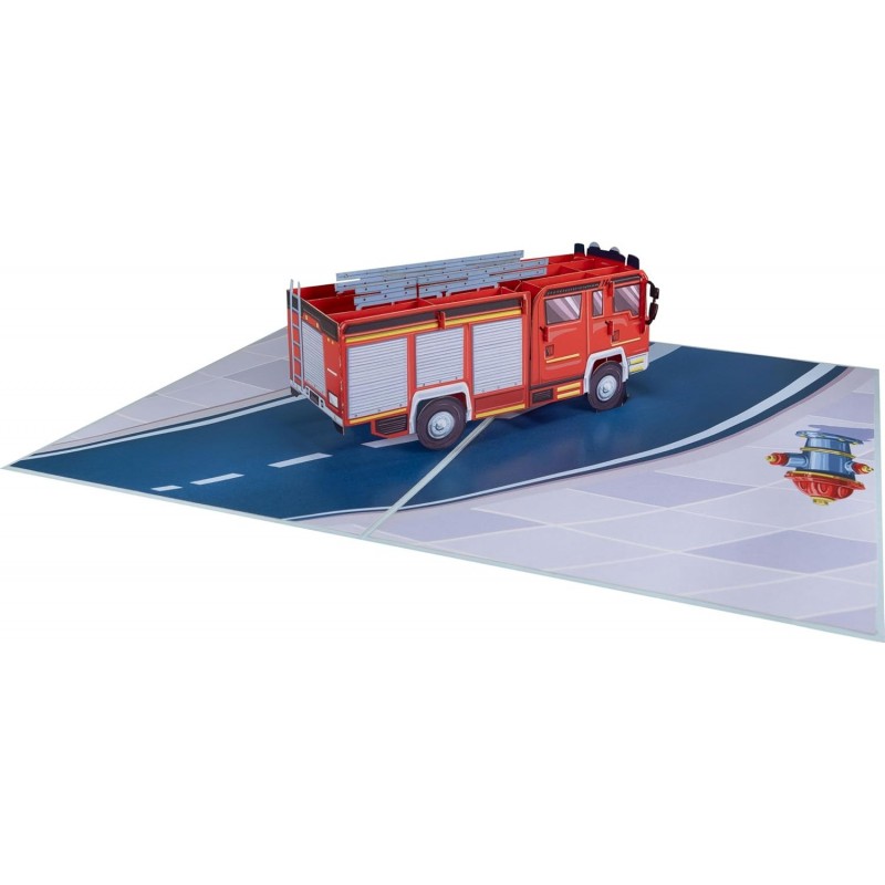 Fire engine pop up card