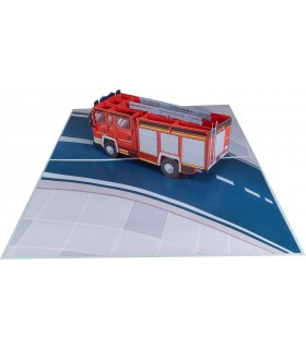 Fire engine pop up card