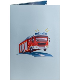 Fire engine pop up card