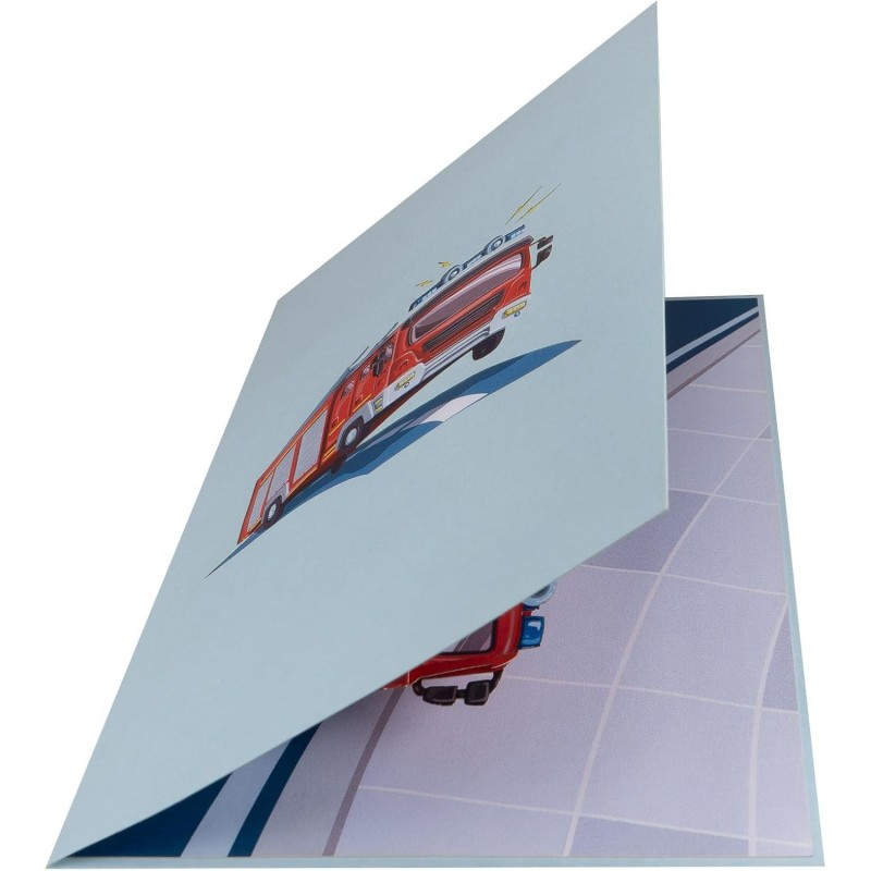 Fire engine pop up card