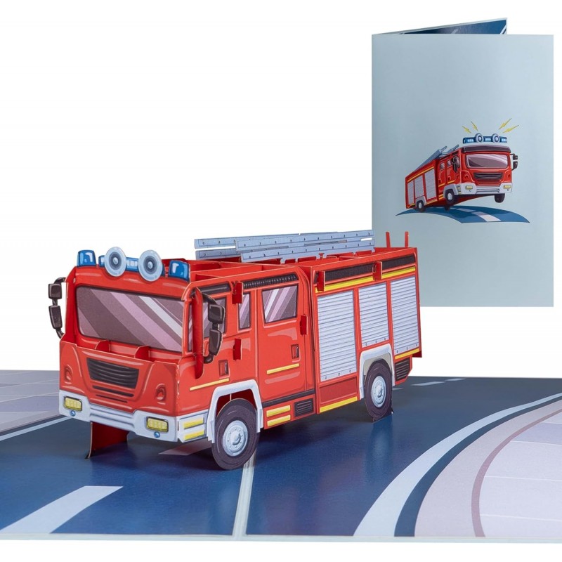 Fire engine pop up card