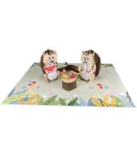 Zwei süße Igel Pop Up Karte