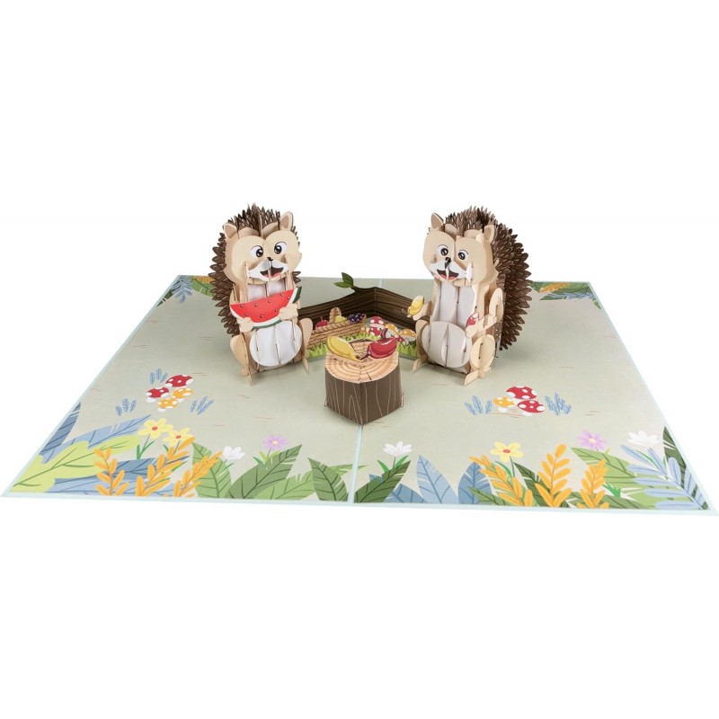 Zwei süße Igel Pop Up Karte