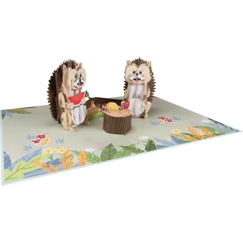 Zwei süße Igel Pop Up Karte