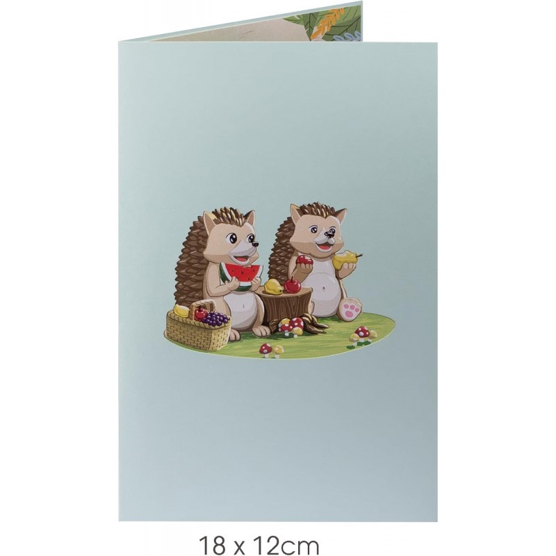 Zwei süße Igel Pop Up Karte