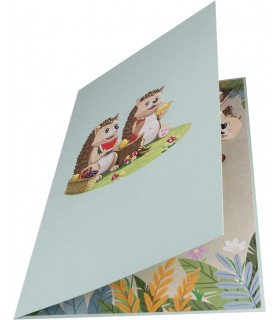 Zwei süße Igel Pop Up Karte