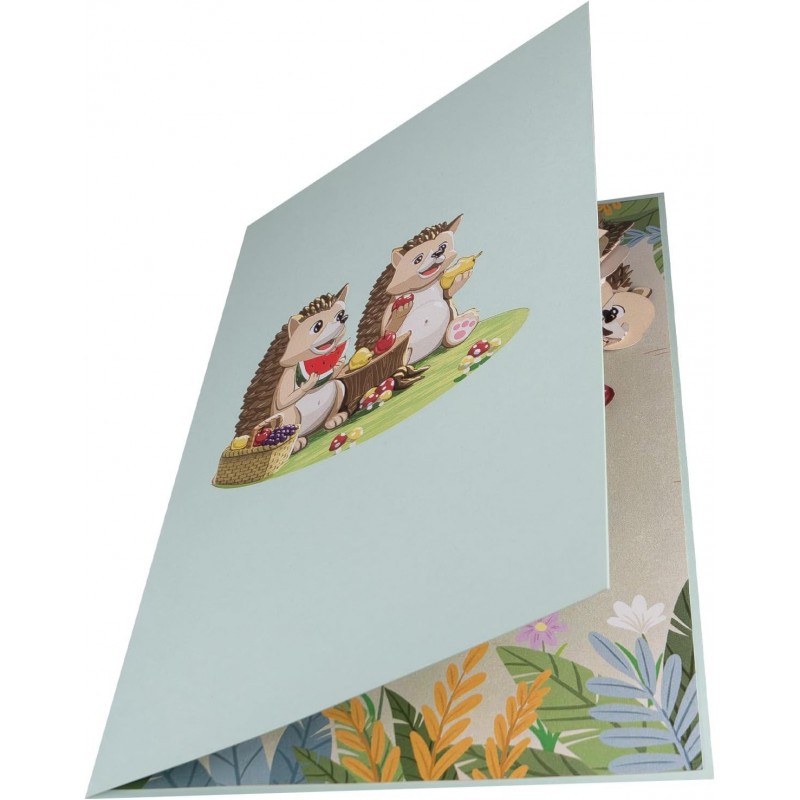 Zwei süße Igel Pop Up Karte