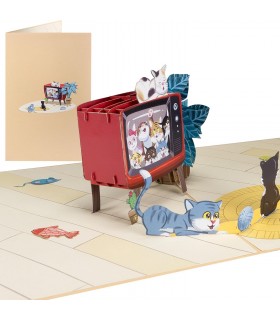 Süße Katze Pop Up Karte