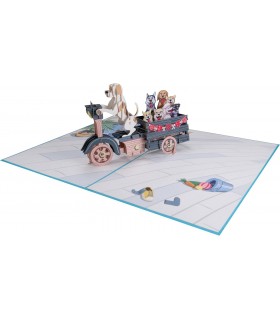 Süße Hunde Pop Up Karte