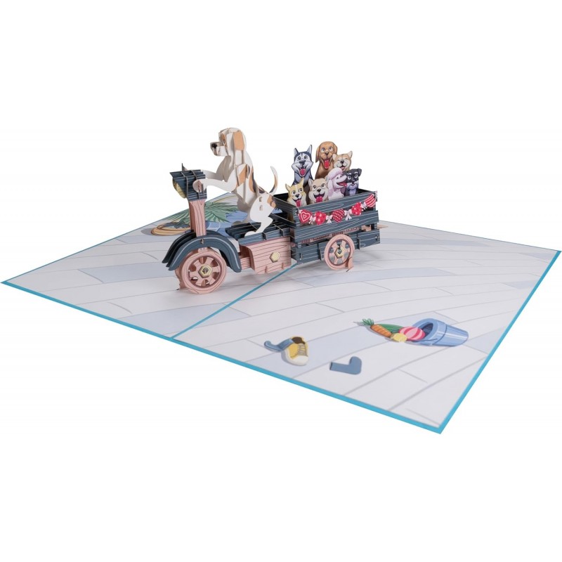 Süße Hunde Pop Up Karte