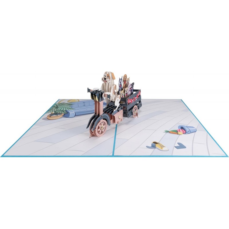 Süße Hunde Pop Up Karte