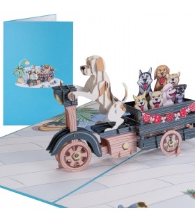 Süße Hunde Pop Up Karte