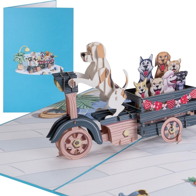 Süße Hunde Pop Up Karte