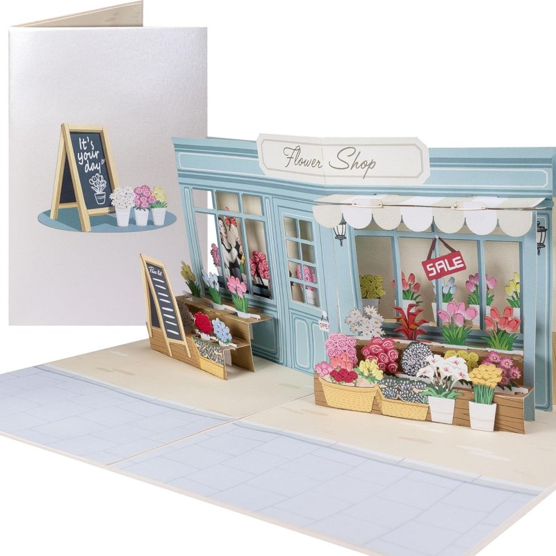 Blumengeschäft Pop Up Karte