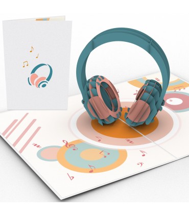 Headphones pop up card