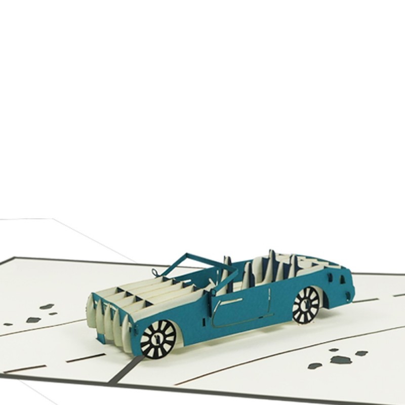 Sportwagen Pop Up Karte Detail